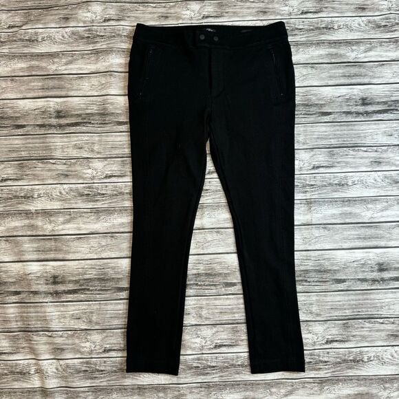 Ann Taylor LOFT Petites Women's Black Skinny Fit Heavy Jeggings 6P 6 Zip Pockets - Picture 2 of 14